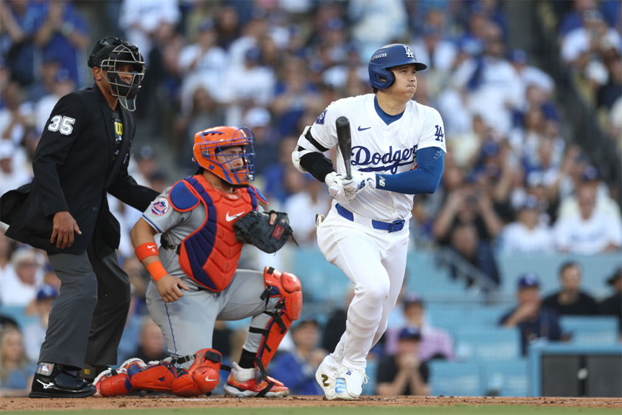 右前適時打を放ったドジャース・大谷翔平【写真：Getty Images】