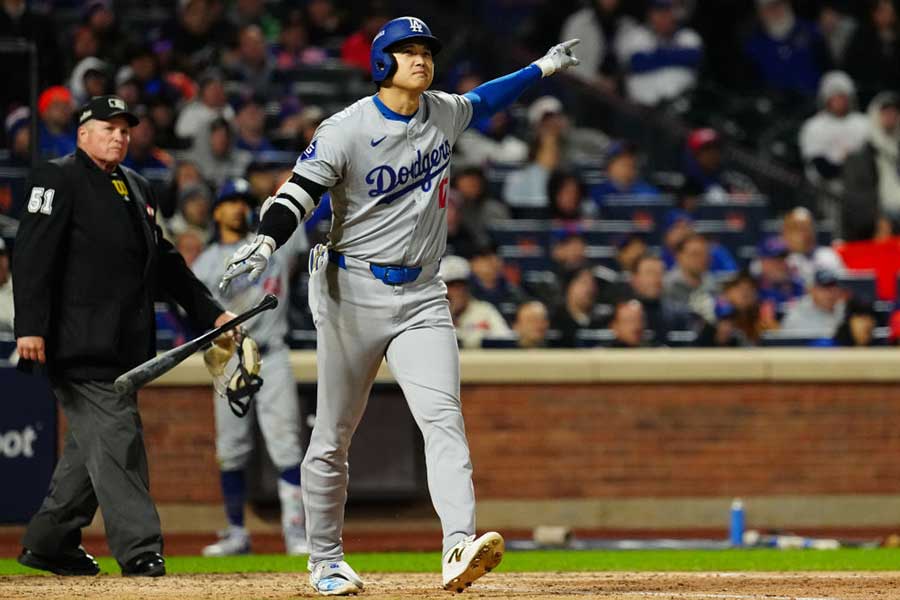 8回に3ランを放ったドジャース・大谷翔平【写真：Getty Images】