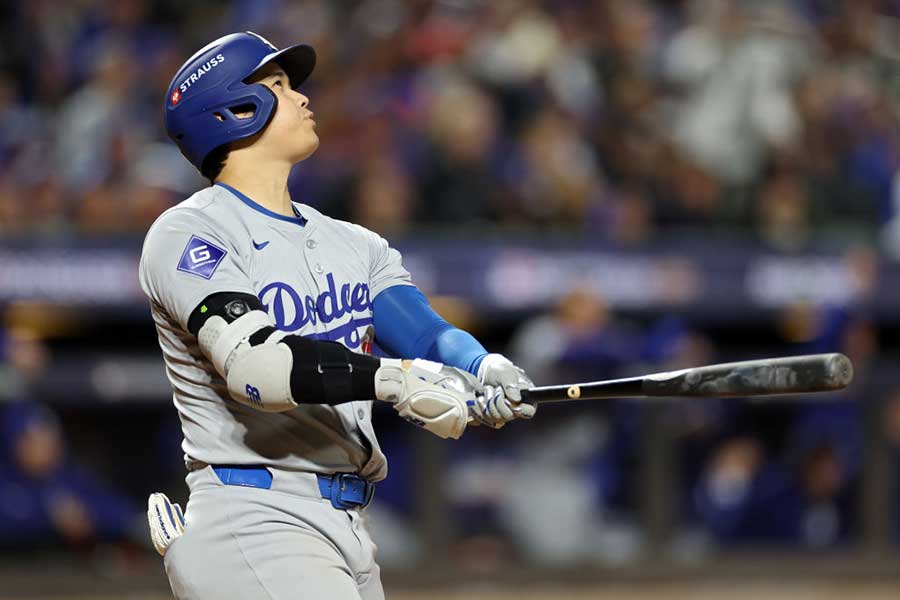 メッツ戦で3ランを放ったドジャース・大谷翔平【写真：ロイター】