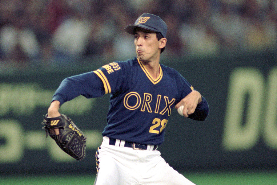 1996年、日本シリーズで登板する元オリックス・星野伸之氏【写真提供：産経新聞社】