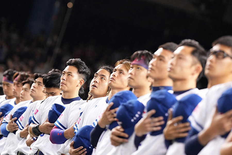 侍ジャパンと対戦する台湾代表【写真：(c)WBSC】