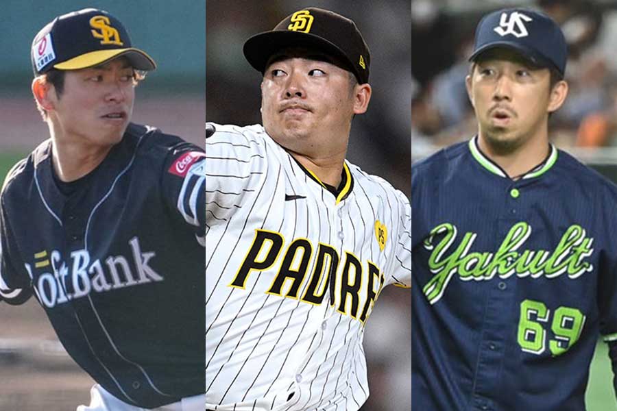 楽天2013年入団組の古川侑利、松井裕樹、今野龍太（左から）【写真：荒川祐史、ロイター中戸川知世】