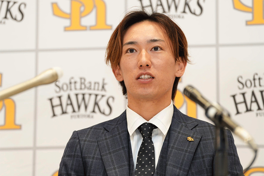 ソフトバンク・大津亮介（2024年撮影）【写真：冨田成美】