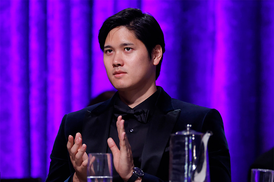 昨年の夕食会に出席したドジャース・大谷翔平【写真：Getty Images】