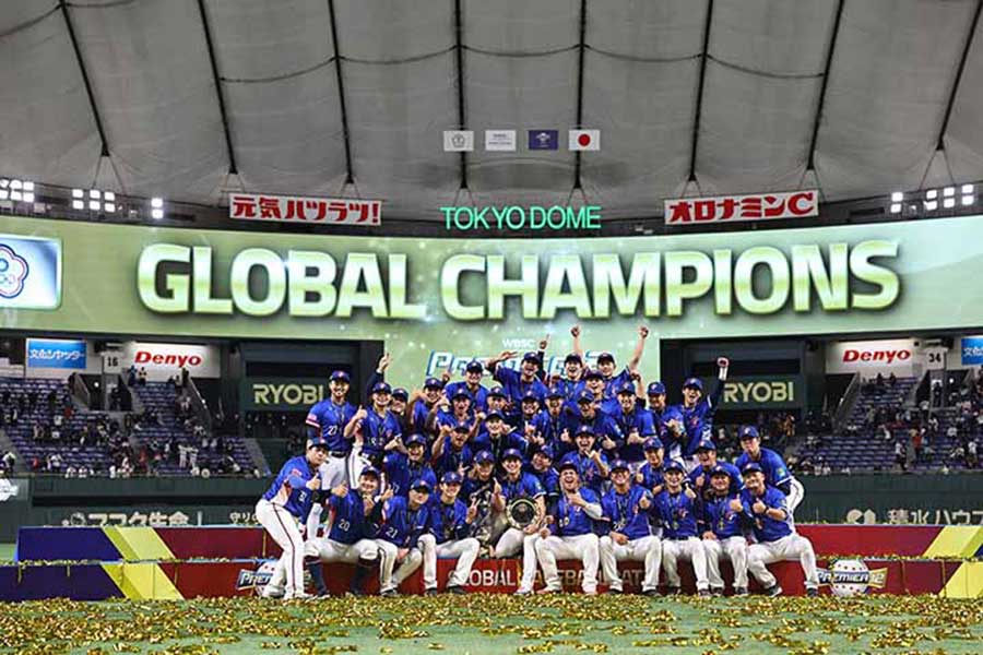 プレミア12を制し、初の世界一に輝いた台湾代表【画像提供：CPBL】