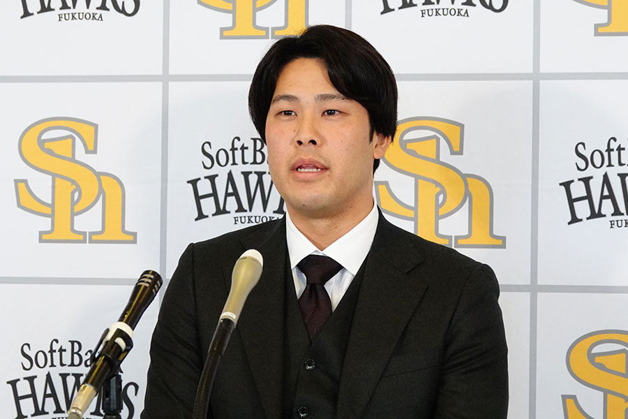 契約更改交渉に臨んだソフトバンク・藤井皓哉【写真：竹村岳】