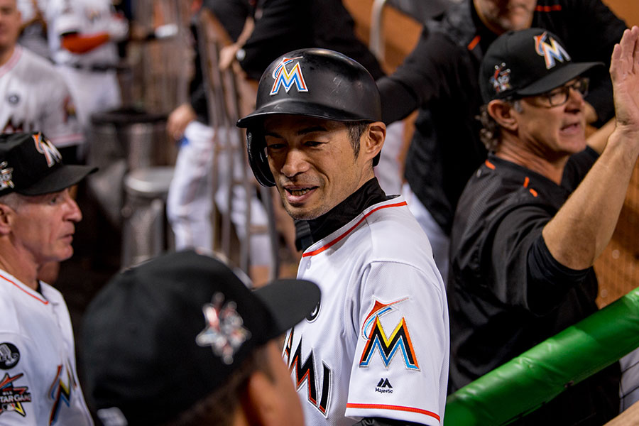 マーリンズ時代のイチロー氏【写真：Getty Images】