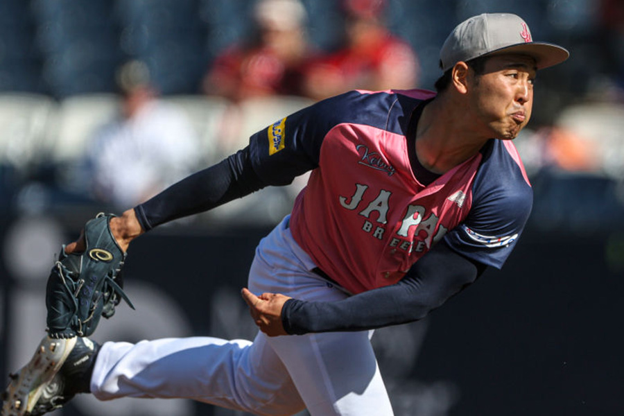 先発したジャパンブリーズ・櫻井周斗【写真：Getty Images】