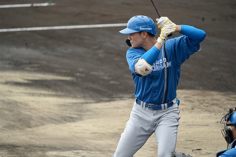 紅白戦に出場した日本ハム・清宮幸太郎【写真：町田利衣】