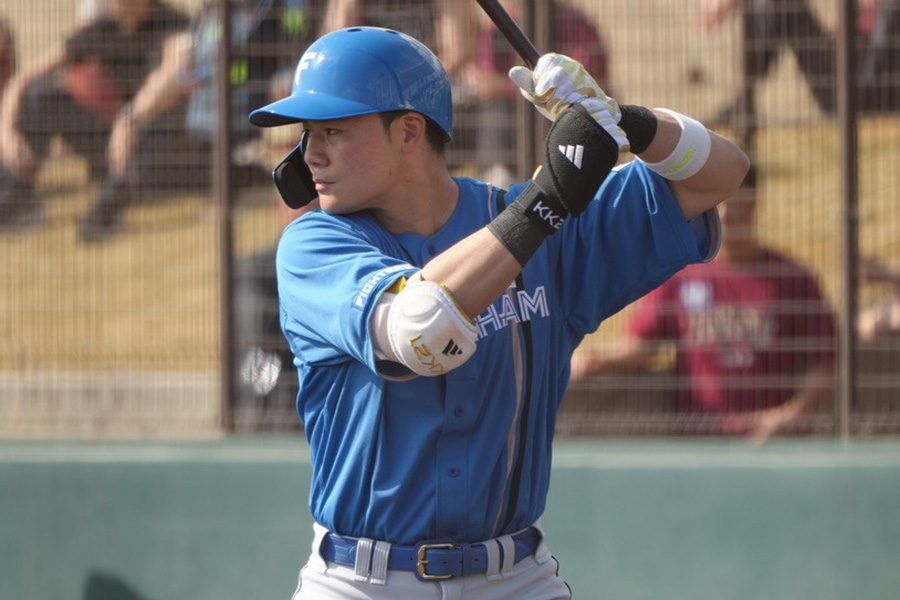 楽天との練習試合に出場した日ハム・清宮幸太郎【写真：町田利衣】