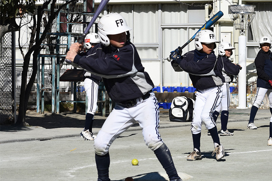 不動パイレーツの打撃練習の様子【写真：高橋幸司】