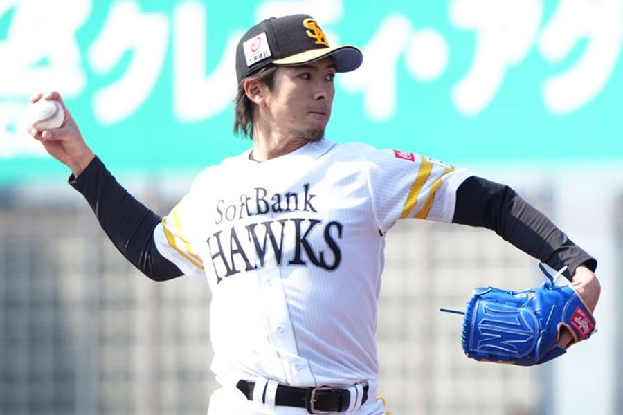 オリックス戦に先発したソフトバンク・上沢直之【写真：冨田成美】