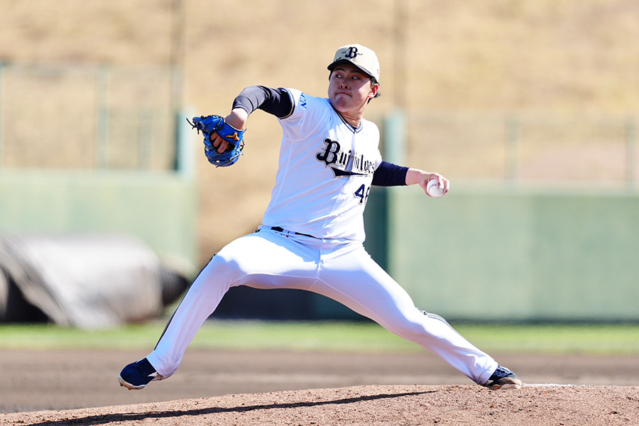 オリックス・東松快征【写真：小林靖】