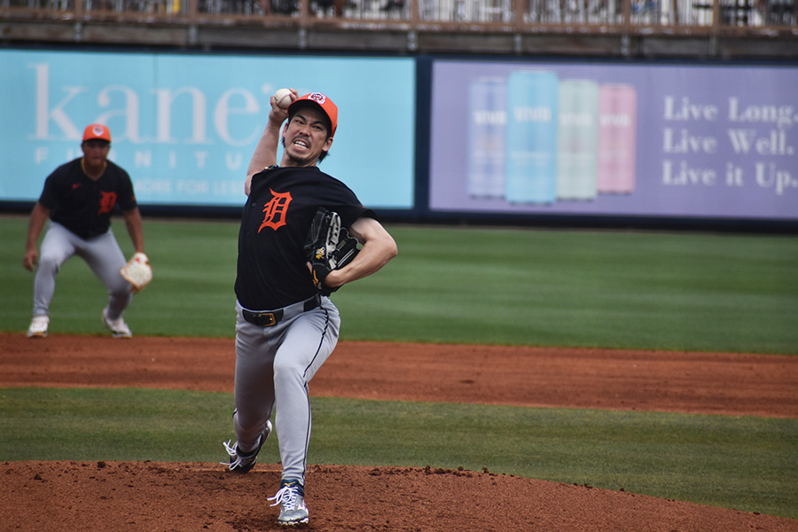 レイズ戦に登板したタイガース・前田健太【写真：編集部】