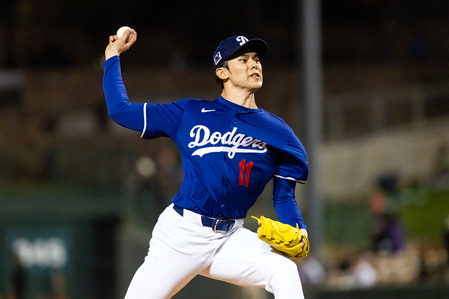 レッズ戦に登板したドジャース・佐々木朗希【写真：ロイター】