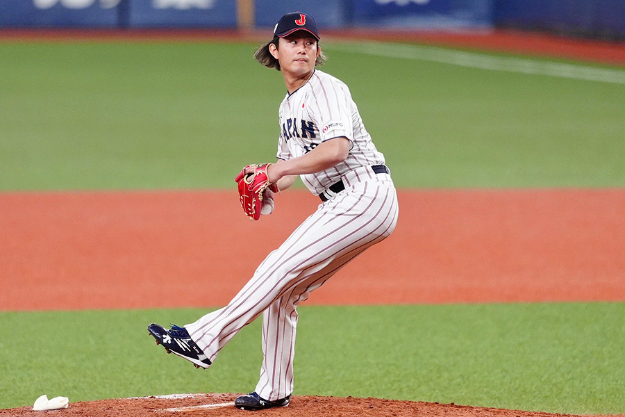 オランダ戦に登板した侍ジャパン・今井達也【写真：小林靖】