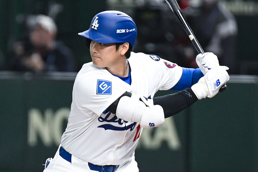 巨人戦に出場したドジャース・大谷翔平【写真：THE ANSWER／中戸川知世】