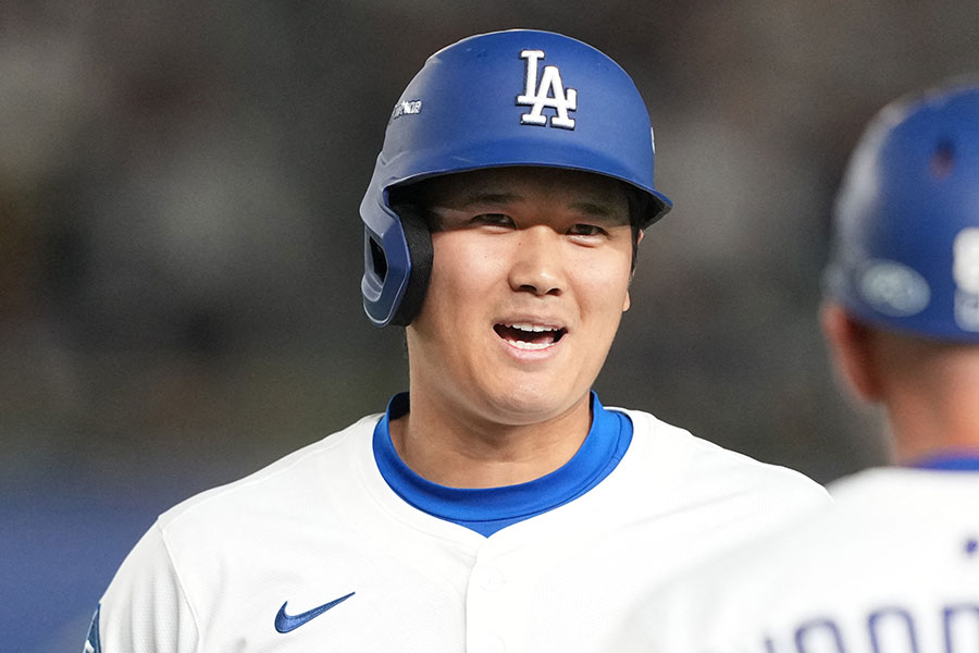 巨人戦に出場したドジャース・大谷翔平【写真：ロイター】