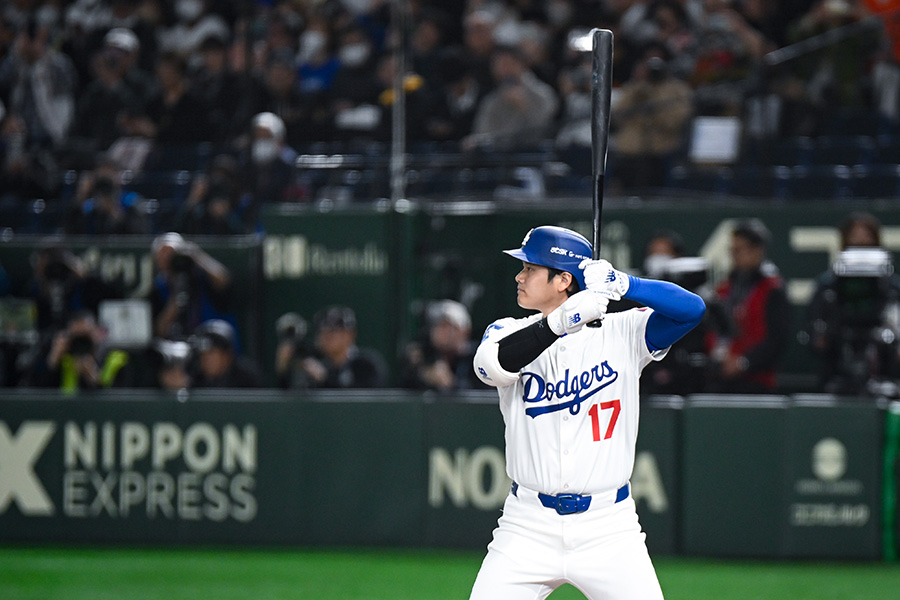 巨人戦に出場したドジャース・大谷翔平【写真：THE ANSWER／中戸川知世】