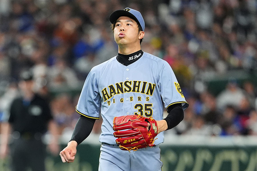 ドジャース戦に先発した阪神・才木浩人【写真：Getty Images】