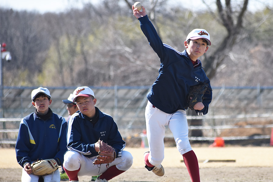 「明野五葉学園・協和・関城」チームの練習の様子【写真：高橋幸司】