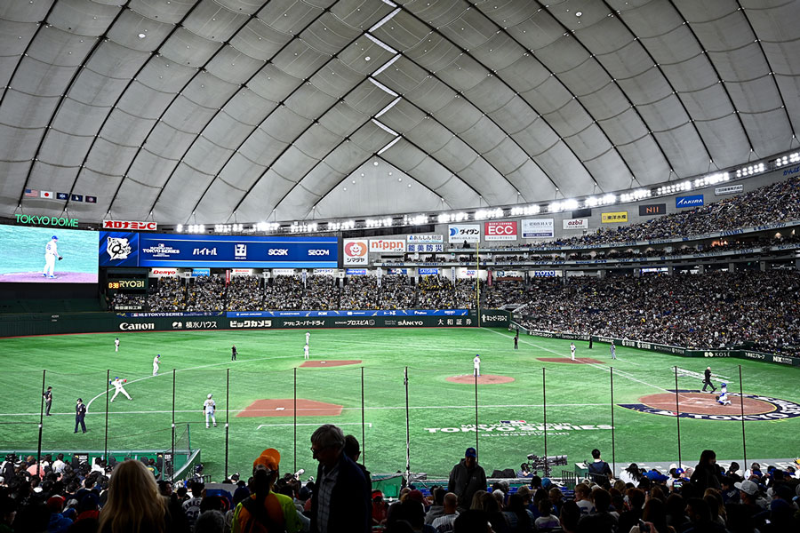 「MLB 東京シリーズ by Guggenheim」が行われている東京ドーム【写真：THE ANSWER／中戸川知世】