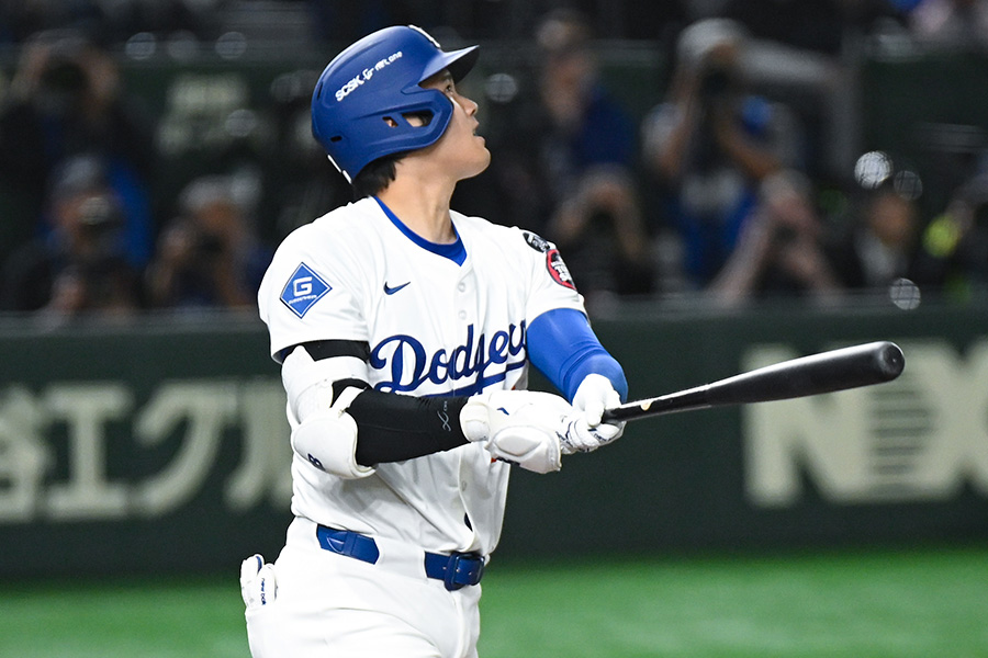 本塁打を放ったドジャース・大谷翔平【写真：THE ANSWER／中戸川知世】