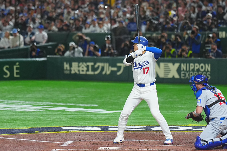 カブス戦に出場したドジャース・大谷翔平【写真：荒川祐史】