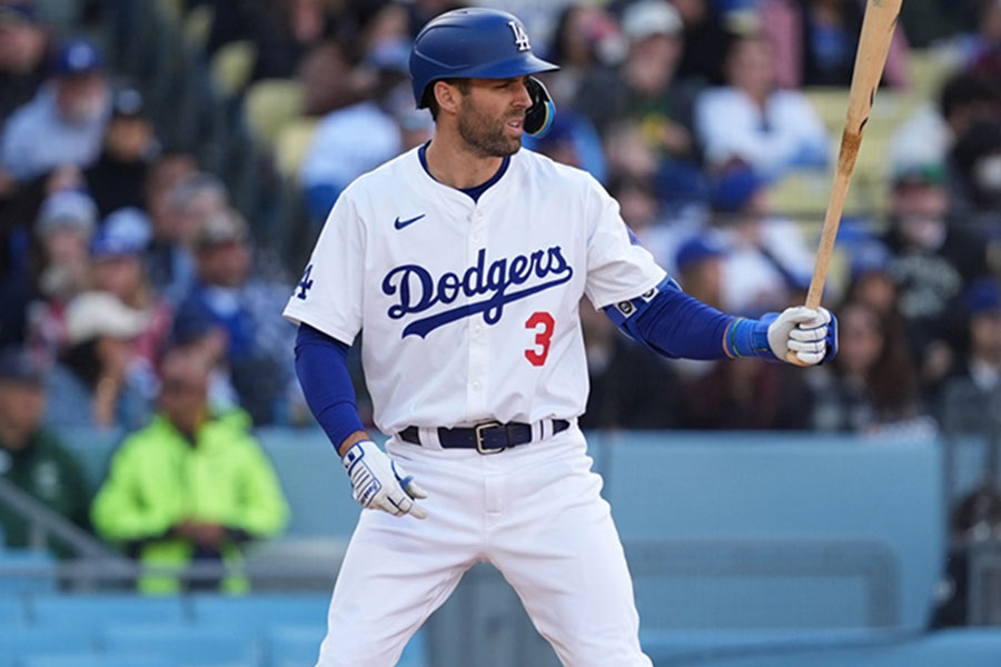 ドジャース時代のクリス・テイラー【写真:小林靖】