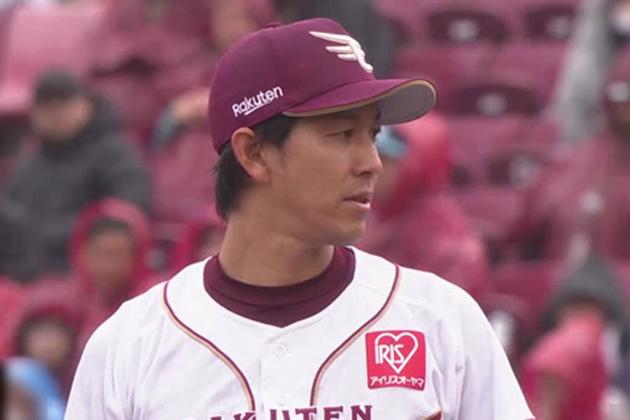 西武戦で登板した楽天・岸孝之【画像：パーソル パ・リーグTV】