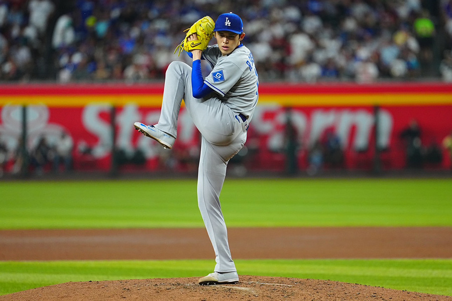 Dバックス戦に先発したドジャース・佐々木朗希【写真：荒川祐史】