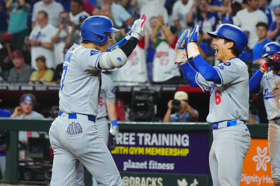 Dバックス戦に出場したドジャース・大谷翔平【写真：荒川祐史】