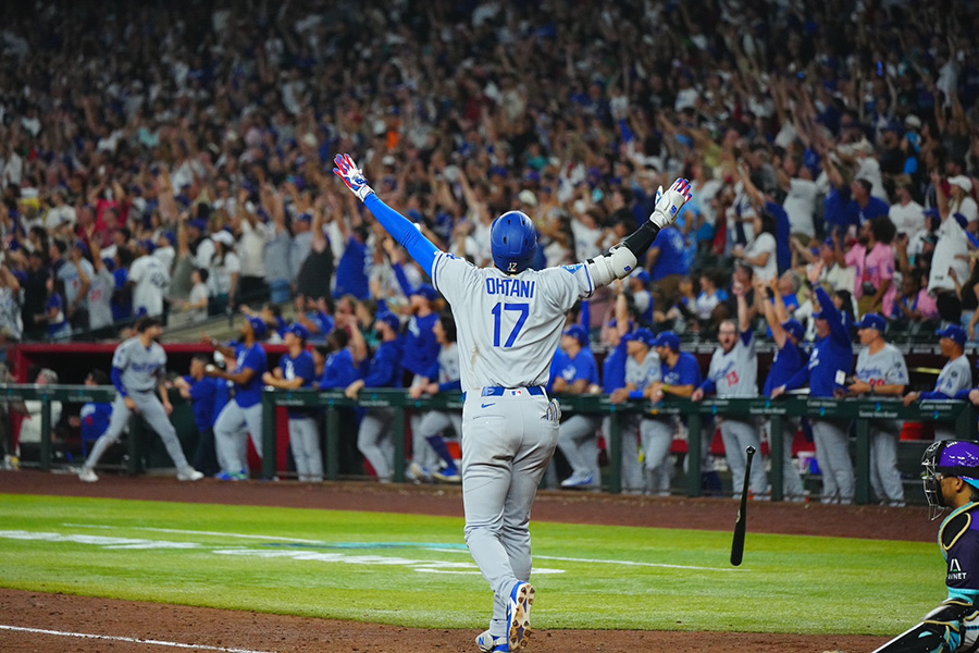 Dバックス戦で本塁打を放ったドジャース・大谷翔平【写真：荒川祐史】