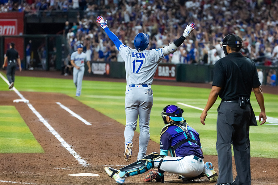 Dバックス戦で本塁打を放ったドジャース・大谷翔平【写真：ロイター】