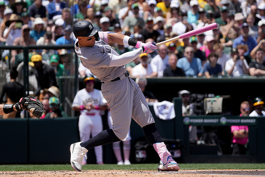 アスレチックス戦に出場したヤンキースのアーロン・ジャッジ【写真：ロイター】