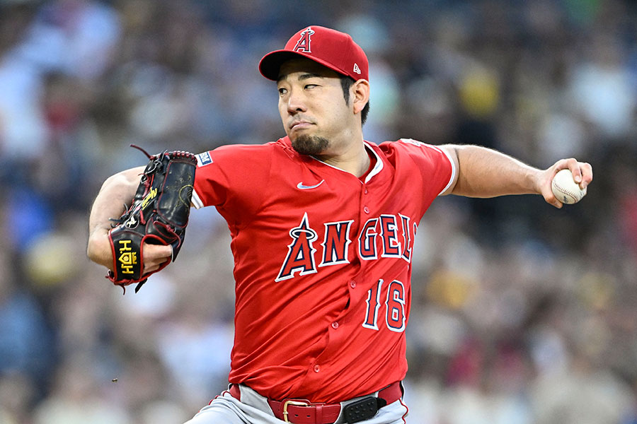 パドレス戦で先発登板したエンゼルス・菊池雄星【写真：ロイター】