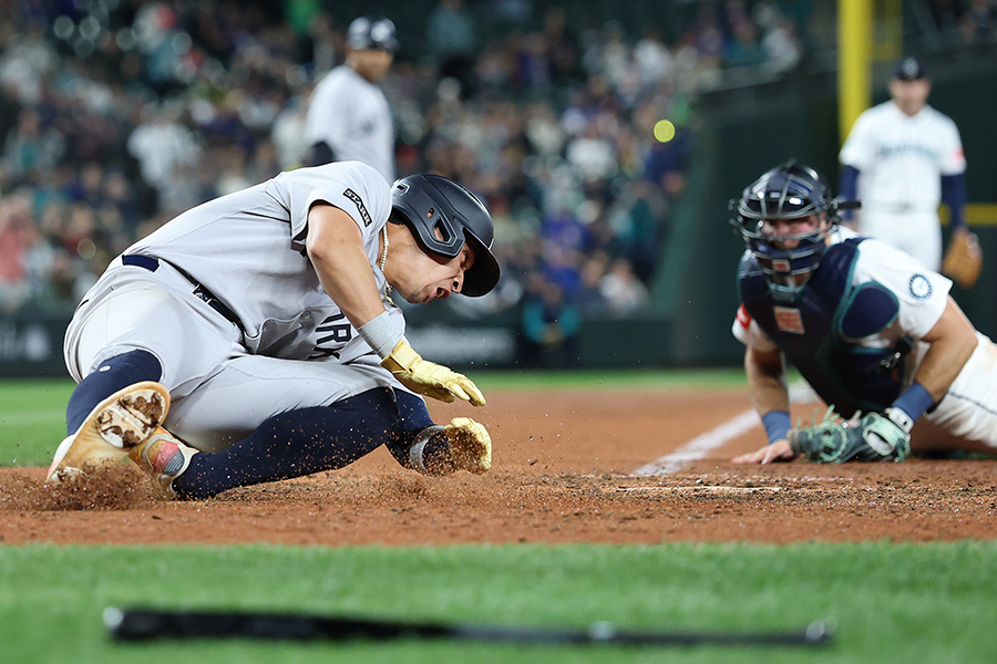 マリナーズ戦に出場したヤンキースのオズワルド・カブレラ【写真：Getty Images】