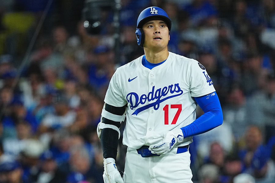 アスレチック戦に出場したドジャース・大谷翔平【写真：荒川祐史】