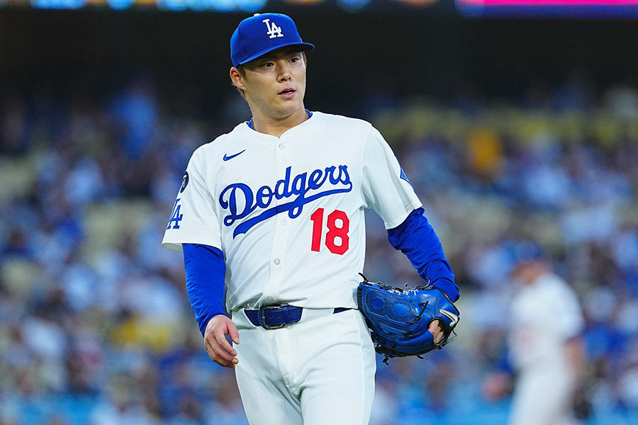 先発したドジャース・山本由伸【写真：荒川祐史】