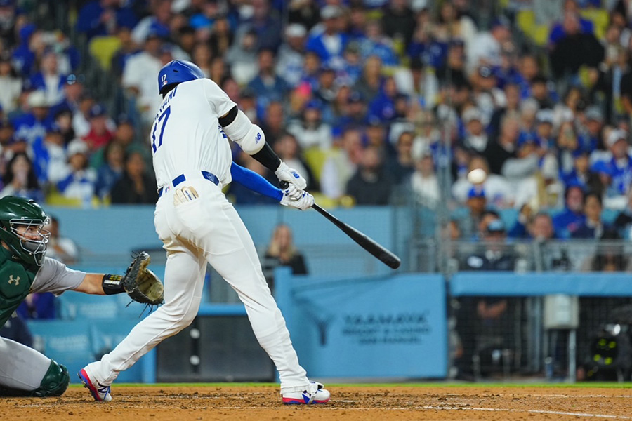 アスレチックス戦で本塁打を放ったドジャース・大谷翔平【写真：荒川祐史】