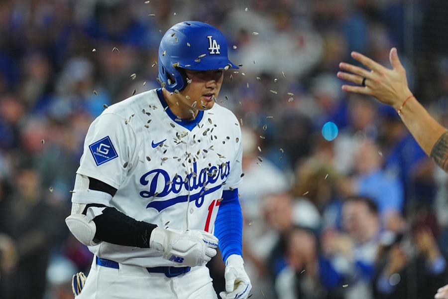 アスレチックス戦で本塁打を放ったドジャース・大谷翔平【写真：荒川祐史】