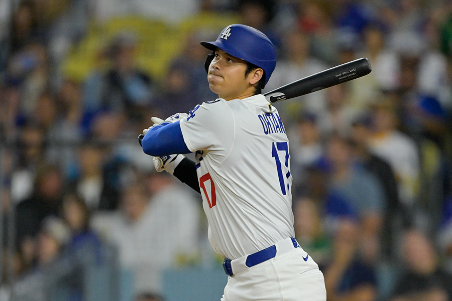 アスレチックス戦で本塁打を放ったドジャース・大谷翔平【写真：荒川祐史】