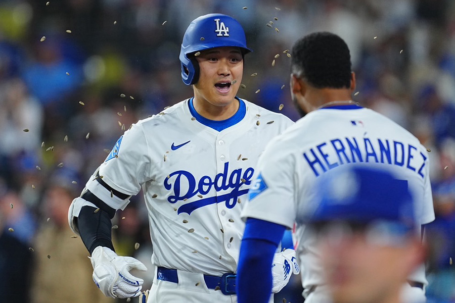 Dバックス戦で本塁打を放ったドジャース・大谷翔平【写真：荒川祐史】