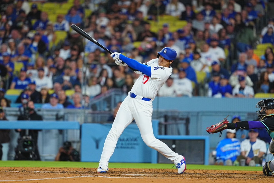 Dバックス戦で本塁打を放ったドジャース・大谷翔平【写真:荒川祐史】