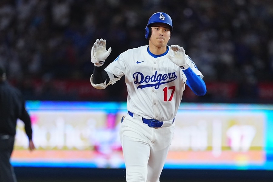 Dバックス戦で本塁打を放ったドジャース・大谷翔平【写真：荒川祐史】
