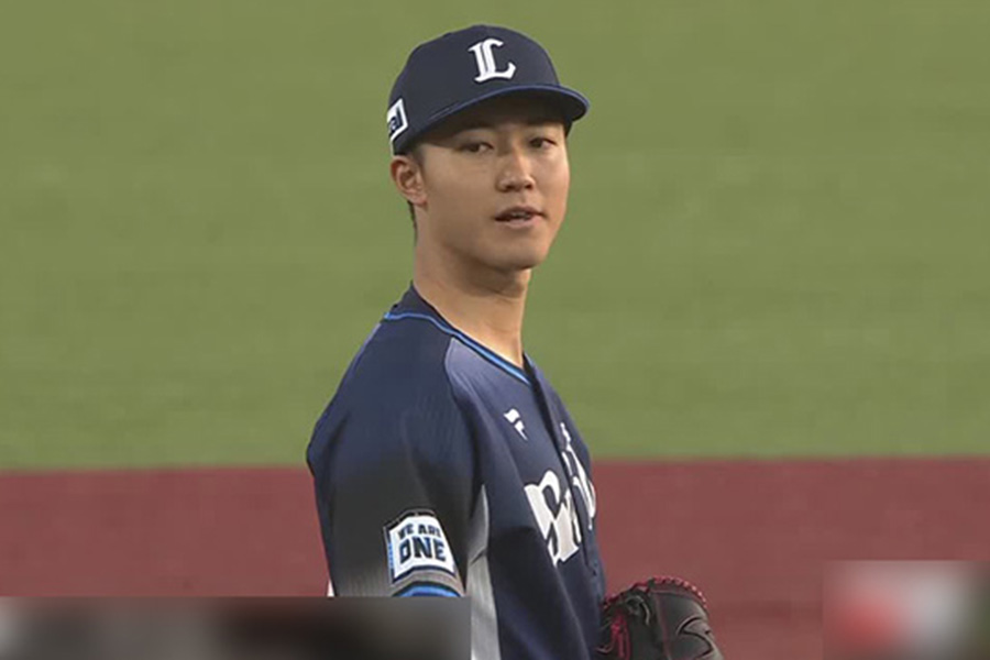 楽天戦に先発した西武・菅井信也【画像：パーソル パ・リーグTV】