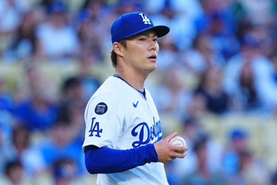 Dバックス戦に先発したドジャース・山本由伸【写真：荒川祐史】