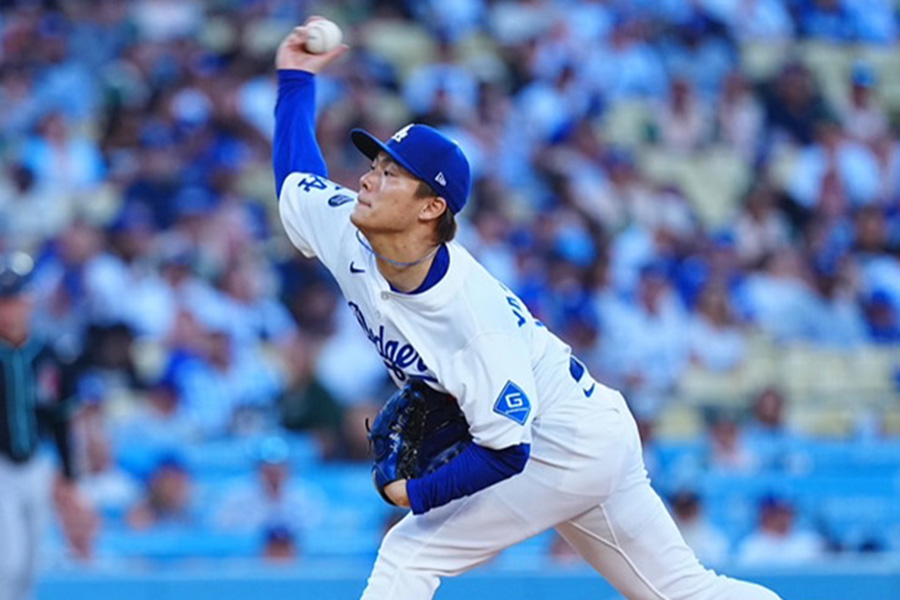 Dバックス戦で好投したドジャース・山本由伸【写真：荒川祐史】