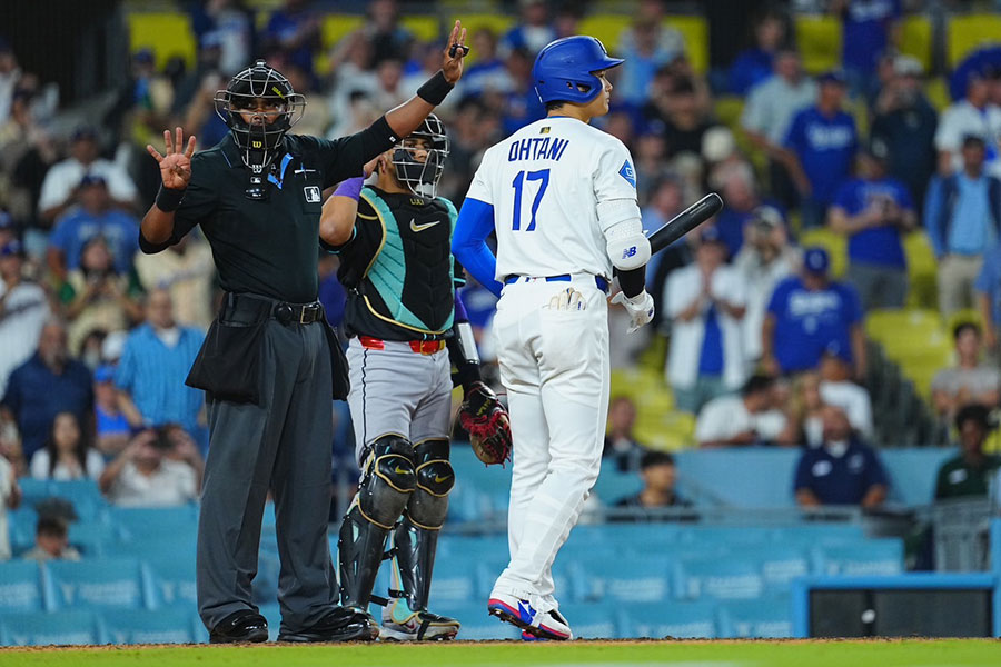 申告敬遠となったドジャース・大谷翔平【写真：荒川祐史】