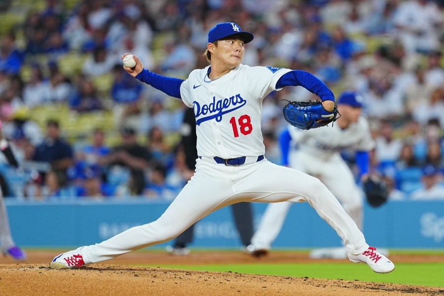 Dバックス戦で好投を見せたドジャース・山本由伸【写真：荒川祐史】